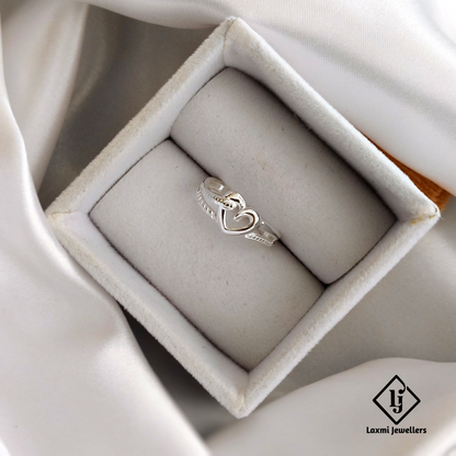 Elegant Heart Knot Sterling Silver Ring – Perfect for Gifting & Daily Wear