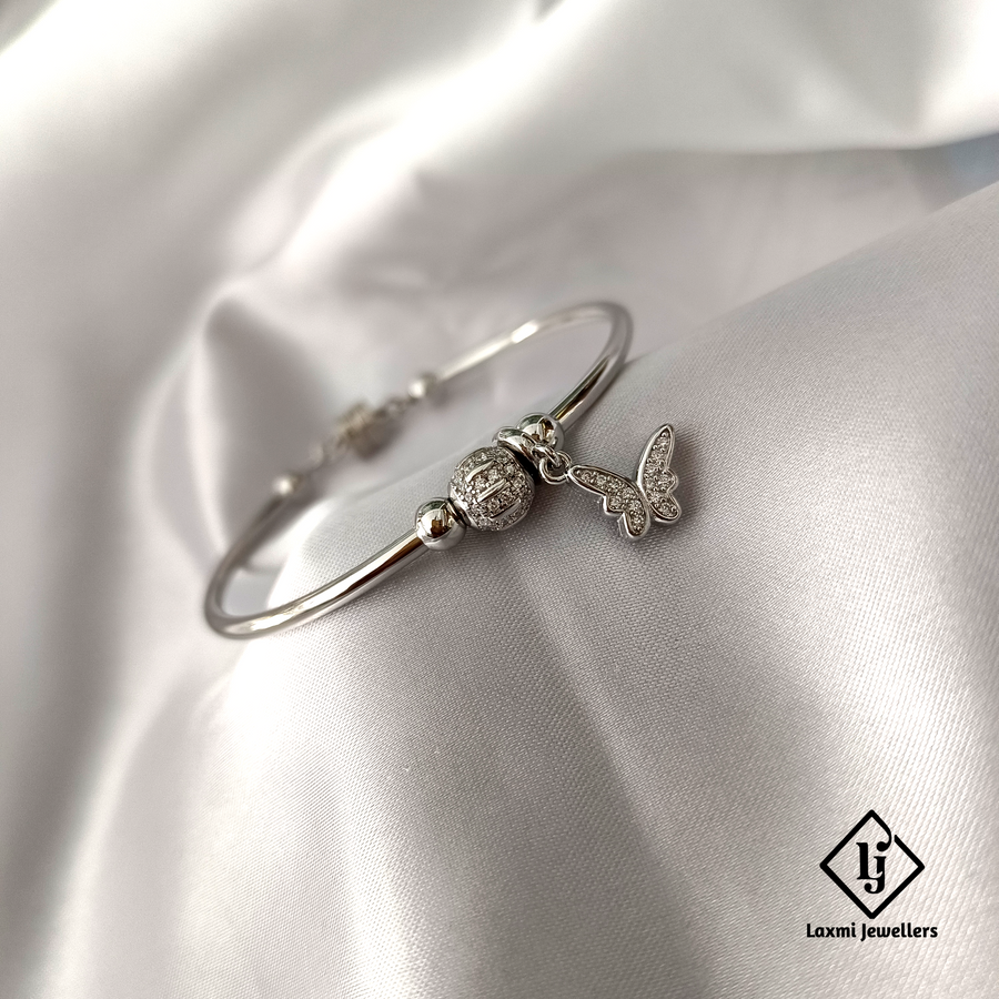 925 Sterling Silver Butterfly Charm Bracelet for Women – Elegant & Adjustable