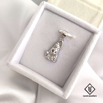 925 Sterling Silver Shivji Pendant | Trishul Damru Design | Mahadev Jewelry for Men & Women