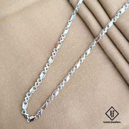 925 Sterling Silver Stylish Heart Link Chain for Men & Women – Laxmi Jewellers