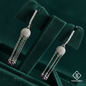 925 Silver Chain Jhumka Drop Earrings for Women | Designer CZ & Pink Stone Danglers