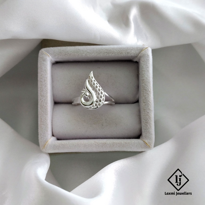 Exquisite Peacock Silver Ring – Intricate Designer Jewelry for Women