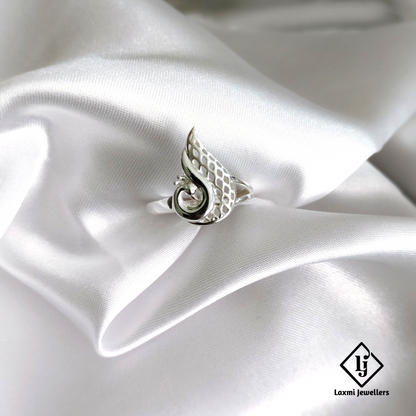 Exquisite Peacock Silver Ring – Intricate Designer Jewelry for Women