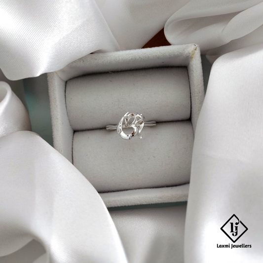 Sterling Silver Om Ring – Spiritual and Stylish Design for Men and Women | Laxmi Jewellers