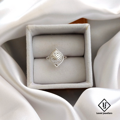 Sterling Silver Textured Designer Ring – Elegant Statement Jewelry for Men and Women