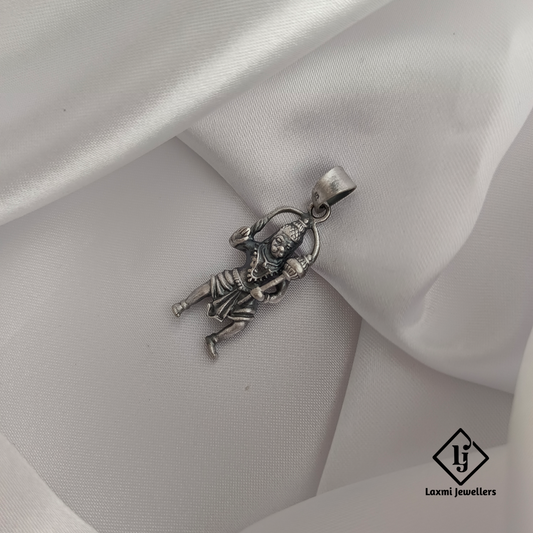 925 Sterling Silver Veer Hanuman Pendant | Bajrangbali with Bow Design