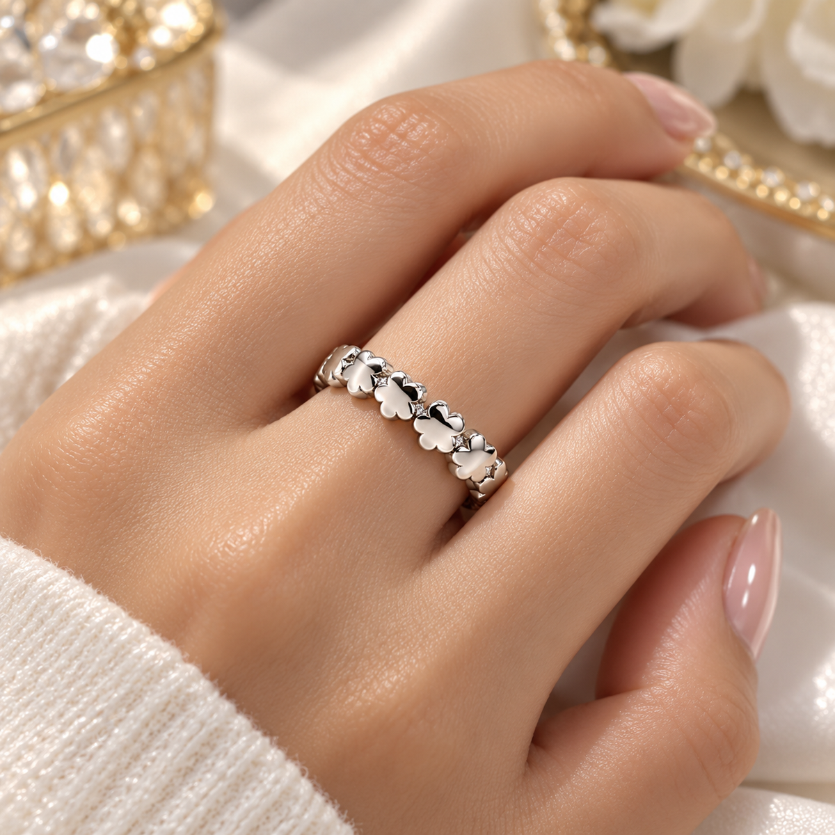 925 Sterling Silver Floral Ring for Women | Elegant Flower Design Ladies Ring – Laxmi Jewellers