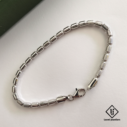 925 Sterling Silver Men’s Bracelet | Stylish Silver Chain Bracelet for Men
