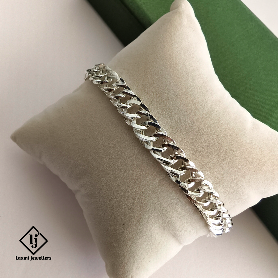 925 Sterling Silver Cuban Link Bracelet for Men | Heavy Chain Stylish Gents Bracelet