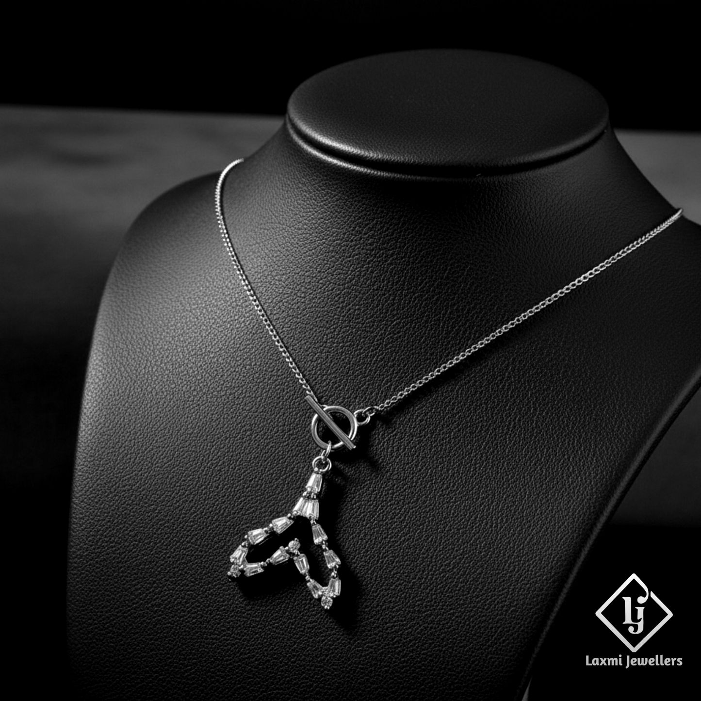 925 Sterling Silver Geometric Diamond Pendant Necklace for Women | CZ Stone Stylish Daily Wear Necklace