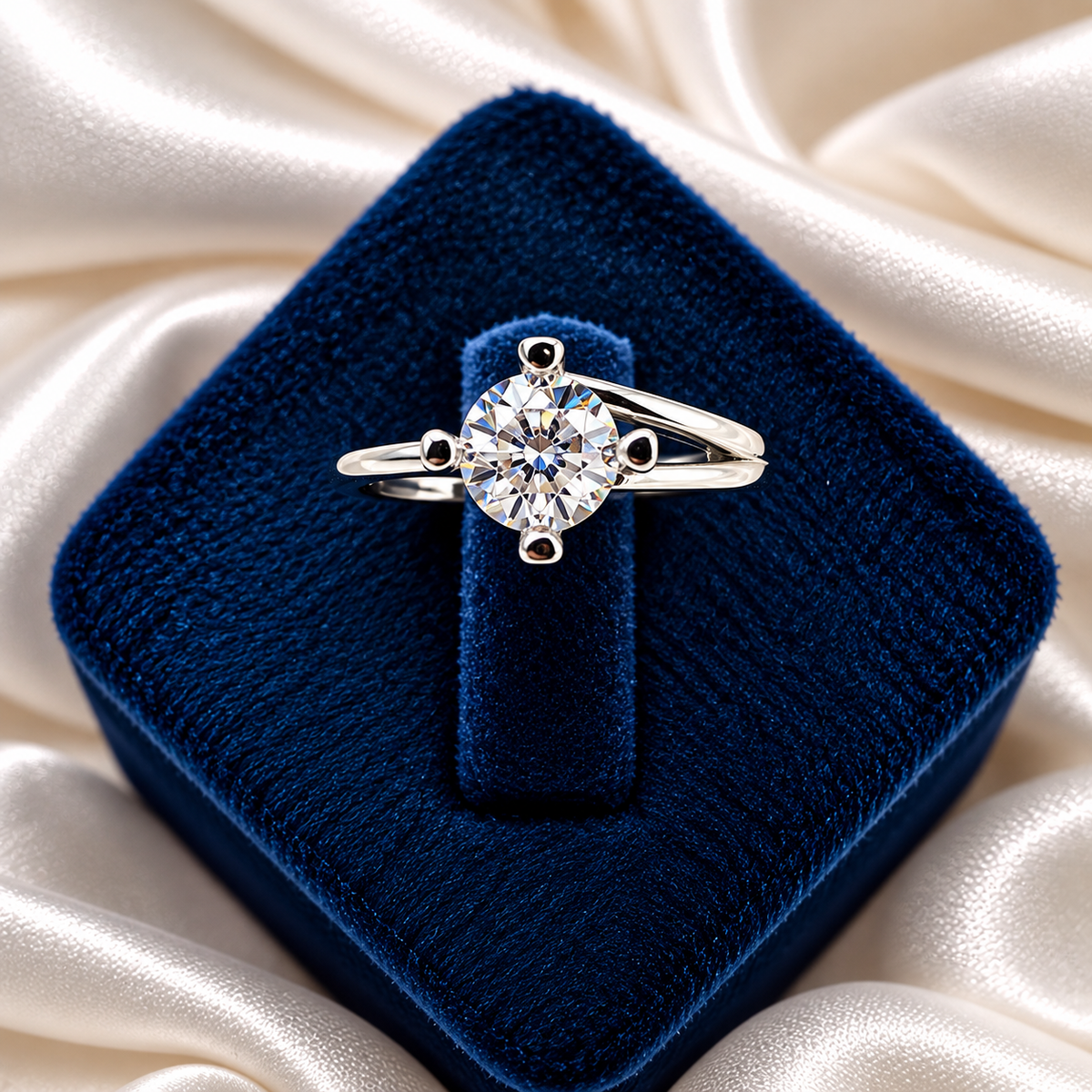 Solitaire Diamond-Style Silver Ring for Women | Elegant Ladies Ring – Laxmi Jewellers