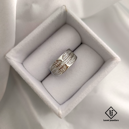 925 Sterling Silver CZ Studded Wide Band Ring for Men – Laxmi Jewellers