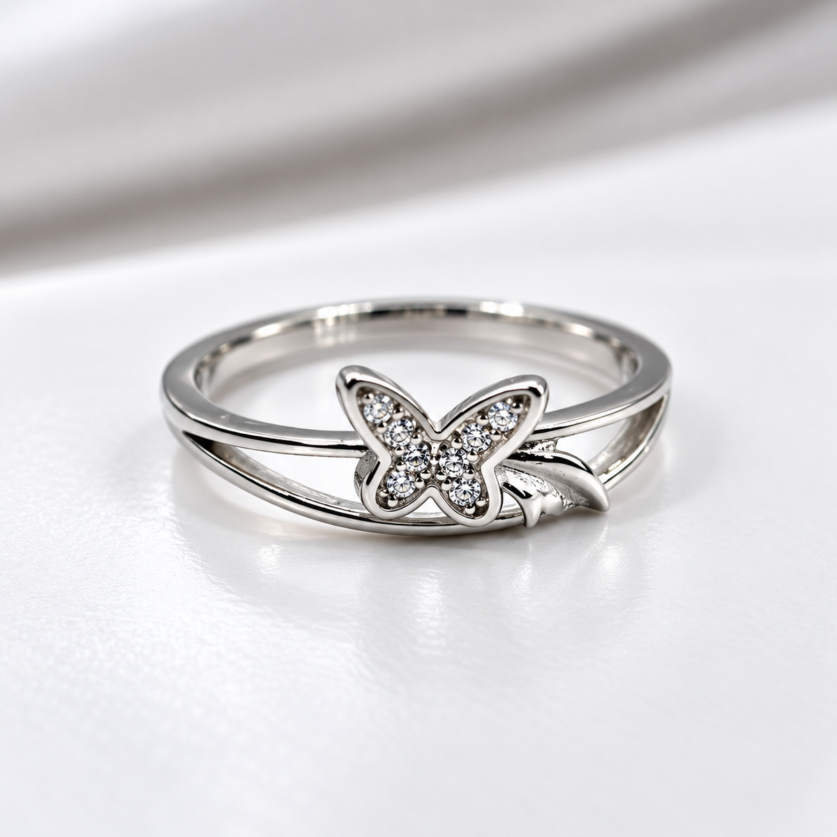 925 Sterling Silver Butterfly Ring for Women | Elegant Butterfly Ring for Ladies – Laxmi Jewellers