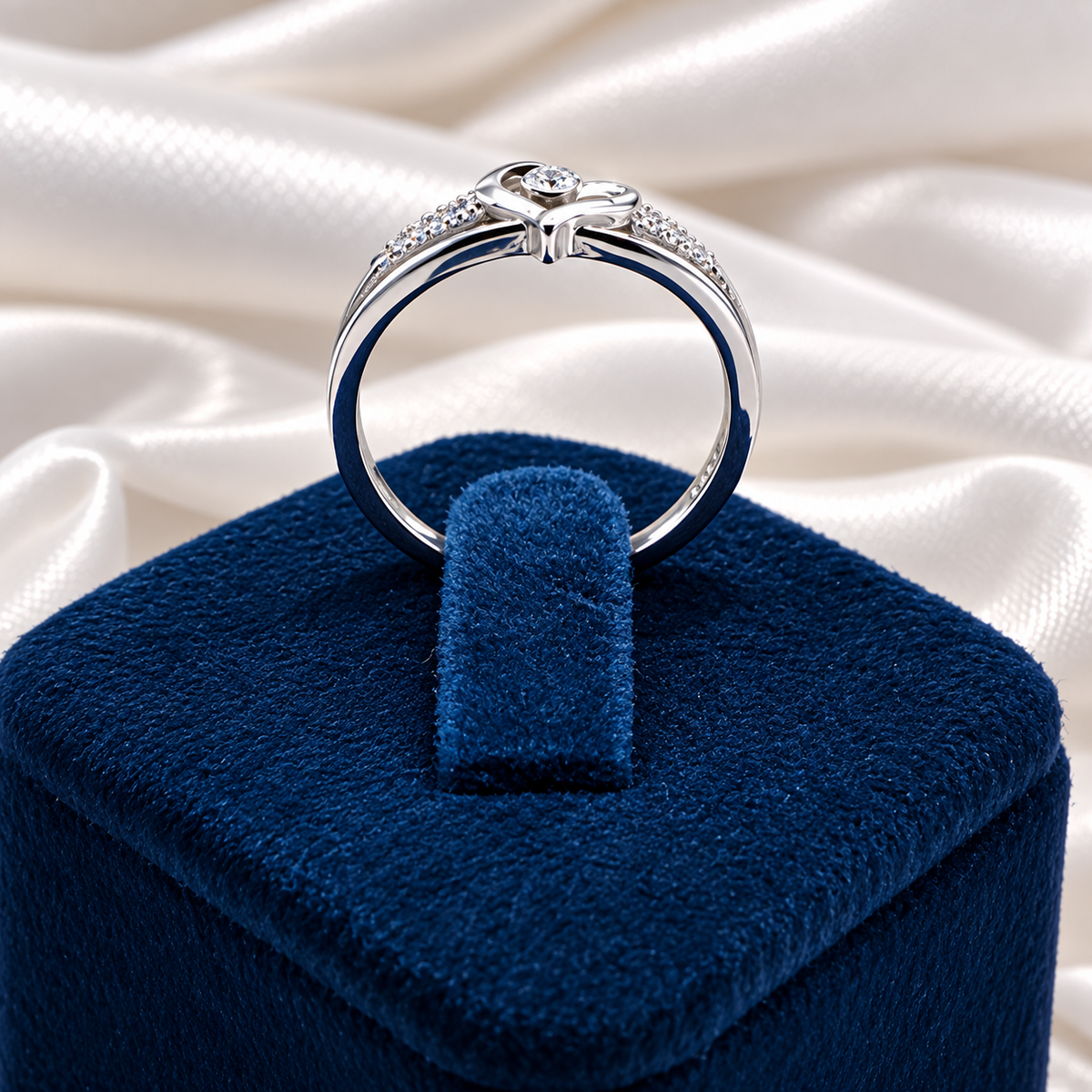 925 Sterling Silver Heart Ring for Women | Sparkling Heart Design Ladies Ring – Laxmi Jewellers