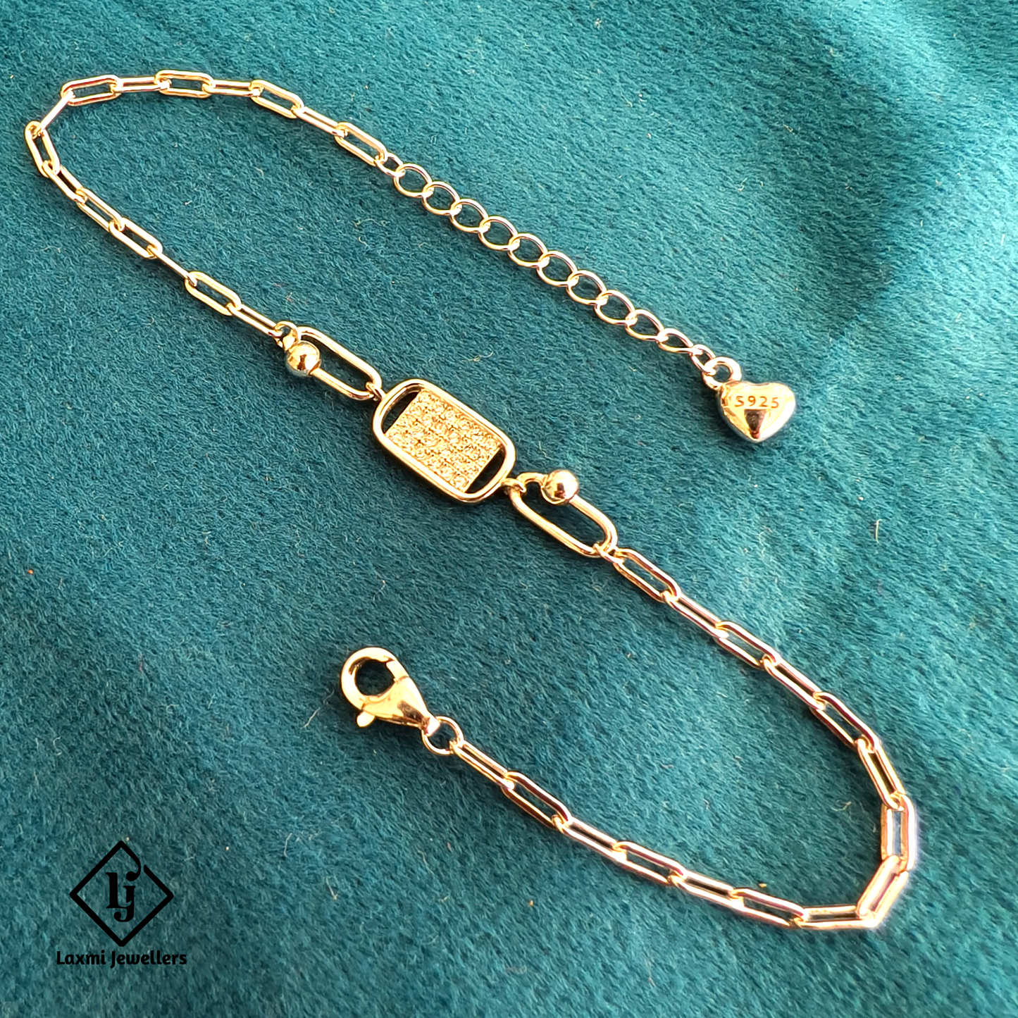 925 Sterling Silver Gold Finish Bracelet for Women | Elegant Minimal Ladies Bracelet