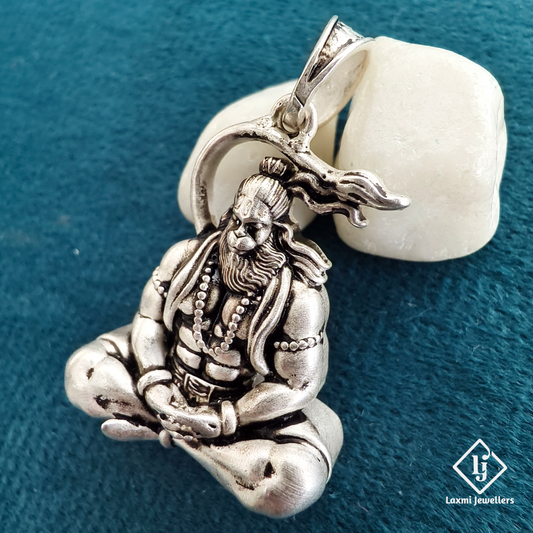 925 Sterling Silver Lord Hanuman Pendant | Bajrangbali Silver Jewellery
