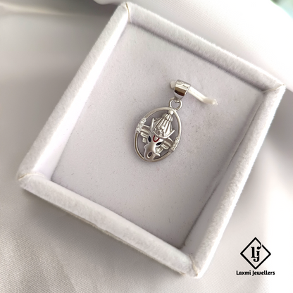 925 Sterling Silver Ganeshji Pendant | Religious Lord Ganesha Pendant for Men & Women