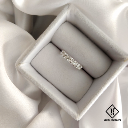 925 Silver Zircon Eternity Band Ring for Women – Elegant Daily Wear