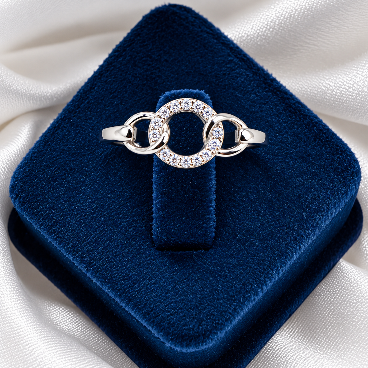 925 Sterling Silver Horseshoe Ring for Women | Lucky Horseshoe & CZ Stone Ladies Ring – Laxmi Jewellers